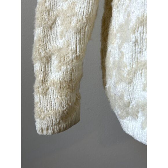 Jones New York Sport Small Sweater Hand Knit Turtle neck Houndstooth Preppy - Picture 7 of 9